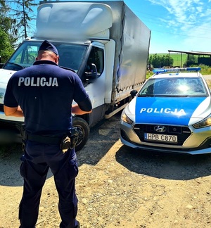 policjant, kontrola drogowa, Iveco, radiowóz