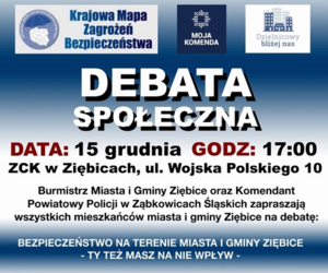 Zaproszenie na debatę społeczną w Ziębicach w dniu 15 grudnia o 17:00