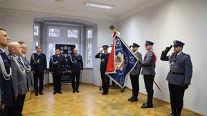uroczysta zbiórka z okazji powierzenia obowiązków Komendanta Powiatowego Policji w Ząbkowicach Śląskich w KPP w dniu 01.02.2024