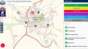 Krajowa Mapa Zagrożeń pokazująca Ząbkowice Śląskie -stan na dzień 19.06.2024