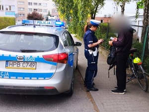 Bezpieczny rowerzysta, kontrole rowerzystów przez policjantów