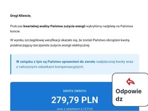 oszustwo na spółkę energetyczną
