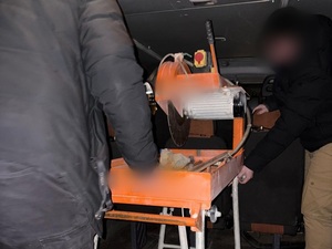 odzyskana maszyna do cięcia kamienia