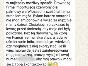 wiadomość tekstowa, próba oszustwa