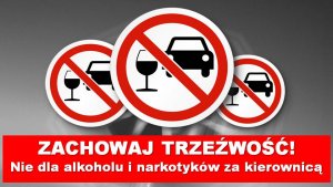 Zero tolerancji dla nietrzeźwych kierujących. Piłeś - nie jedź!!!